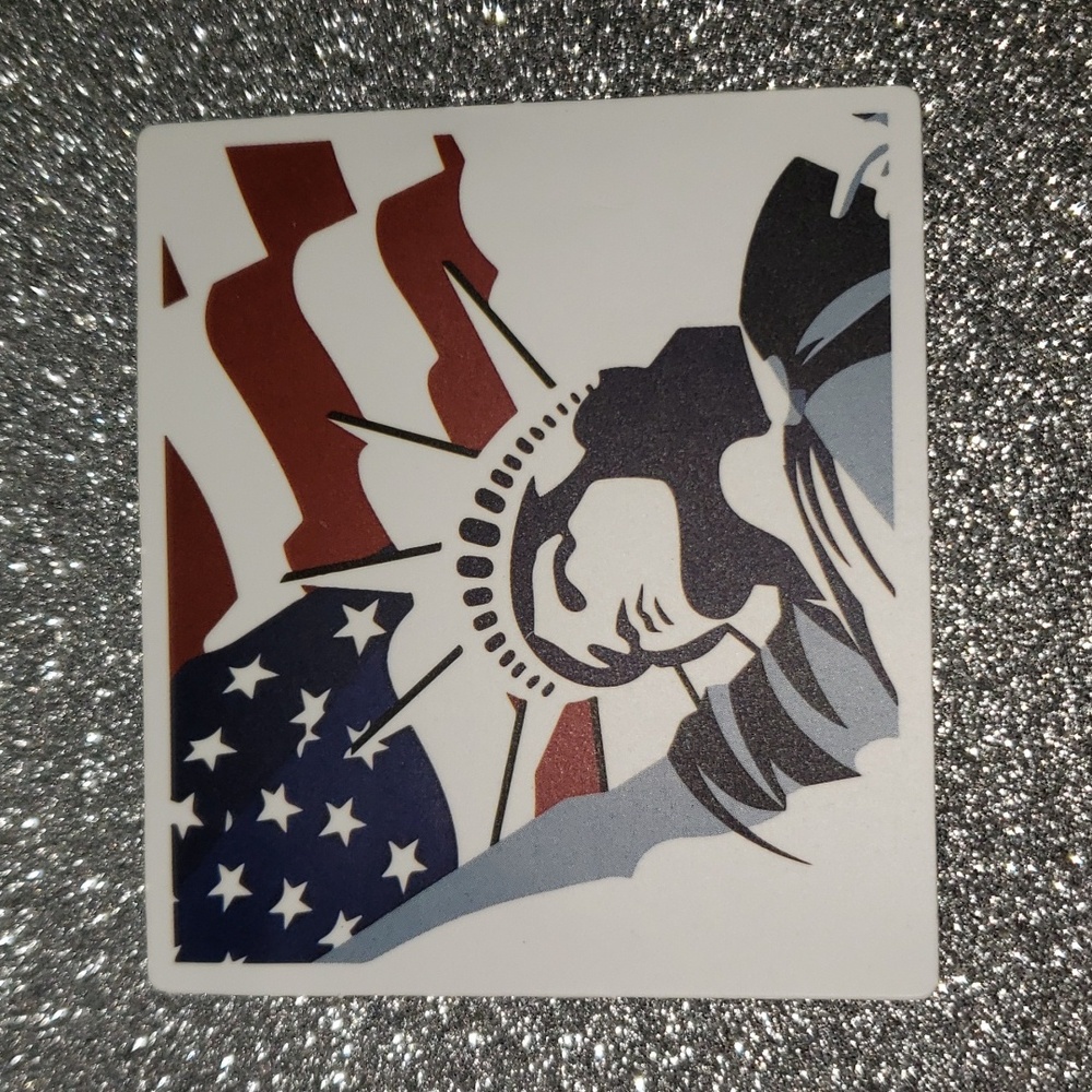 USA ART WATERPOOF Sticker American Flag United States Liberty